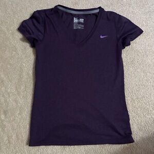 Nike Women's Short Sleeve Purple Tee Dri-Fit S